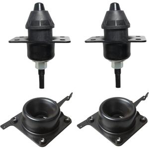 Hood Release Latch 4 PCS Set, Upper & Lower Latches Hood Release Latch, Compatible with Volvo White Truck VN VNL 2004-2017, Replaces #20498998 20565619 8074938, Black