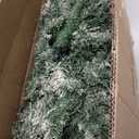 YITAHOME Prelit Flocked Pencil Christmas Tree 6 FT with Remote