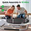 BCAN SP2 40/48" Foldable Mini Trampoline Max Load 330lbs/440lbs, Fitness Rebounder with Adjustable Foam Handle, Exercise Trampoline for Adults Indoor/Garden Workout | FED Fitness