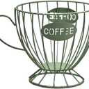 Coffee Pod Holder Large Capacity Coffee Pod Storage Metal Kitchen Countertop Organizer for Home Office Green