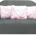 Roundy Childrens Sofa  Durable Wooden Frame, Soft Microsuede Upholstery, Ergonomic & Padded Seat, Comfortable Toddler Couch for Ages 25, Ideal for Bedrooms, Playrooms & Daycares. (Charcoal/Pink)