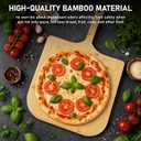 16 Inch Bamboo Pizza Peel, Natural Wooden Pizza Paddle with Long Handle & Hanging Hole, Beveled Edge Pizza Spatula for Homemade Pizza, Bread Baking, Indoor & Outdoor Pizza Oven Accessories