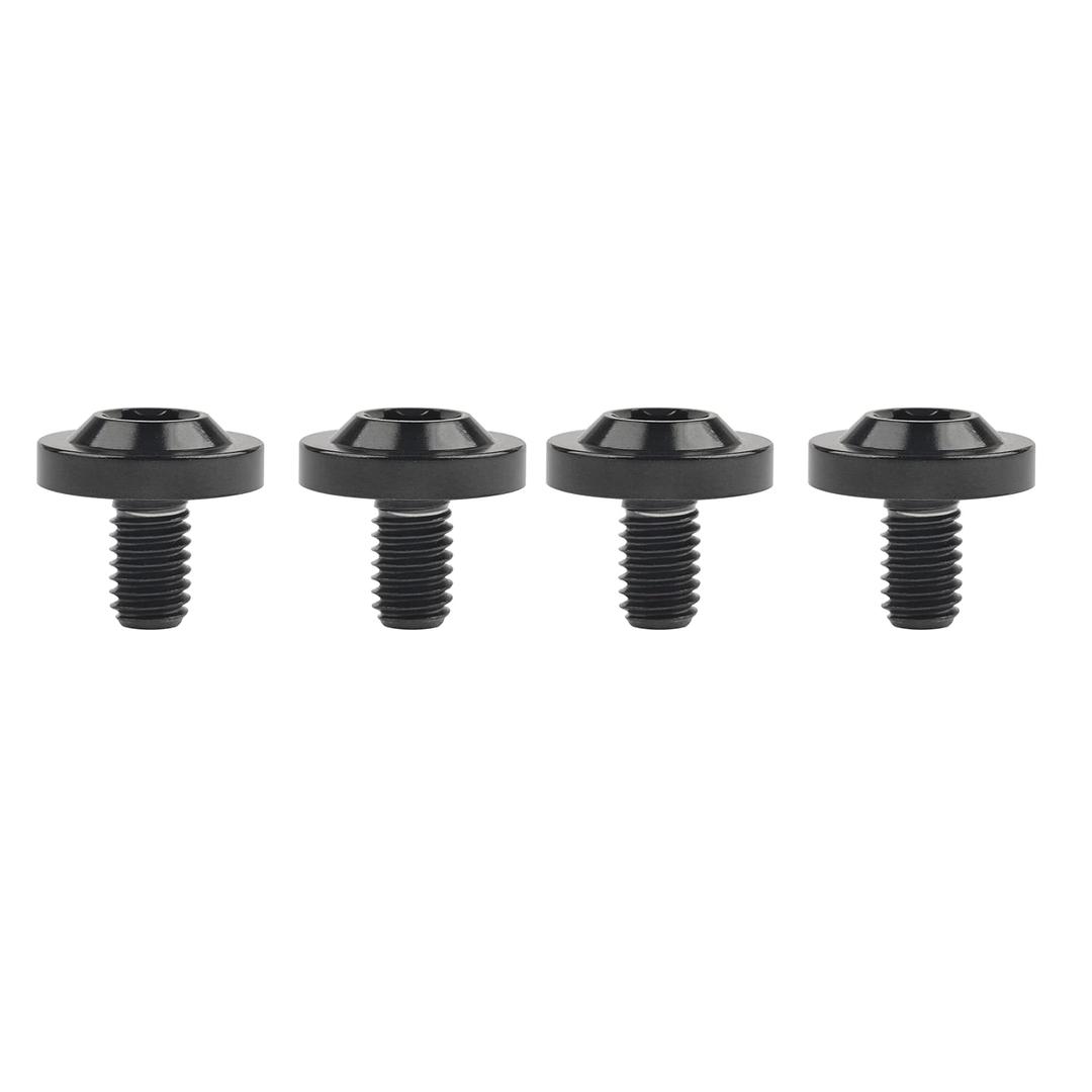 Titanium Bolt M6 10 15 20 25mm Torx T30 Screws for Bicycle Motorcycle Car Pack of 4 (M6x10mm, Black)