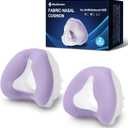 2 PCS Nasal Cushion for AirFit N20(M),1 pc Soft Fabric Nasal Cushion and 1 pc Velvet-Lined CPAP Nasal Mask Cushion for AirTouch N20, Soft Fabric for All Seasons, Velvet-Lined for Fall/Winter(Purple)