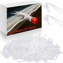 Colingmill Christmas Gutter Clips for Hanging Outdoor Lights Weatherproof Christmas Light Clips for Gutter Guards Mesh Filter Shingles Eaves Ornament Hooks for Xmas Halloween Decor(White,100 Pcs)
