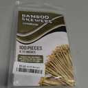 100 Pcs Green Bamboo Skewers 4.7" Decorative Cocktail Picks, Appetizers Toothpicks, Fancy Drinks Stirrers, Wooden Sticks, Charcuterie Garnish, Fruit Kabob, Martini & BBQ Party Food
