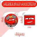 40Pcs Cars Birthday Party Plates and Napkins for 20 Guests Tableware Cars Supplies for Kids Boys Girls Birthday Party Decorations