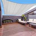 Garden expert 20'x26' Sun Shade Sail Light Grey Rectangle Canopy Sail Shade for Patio Garden Outdoor Backyard
