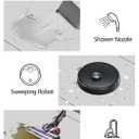 TBEECOZY Bath Mat Non Slip, Large Size Thin Quick Dry Absorbent Washable for for Bathroom Floor, Shower, Sink - Post-Shower Use, Fits Under Door Easy to Clean, Silver White,16"x24" (15.723.6)