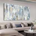 Shoci Large Abstract Wall Art - Gray Blue Beige Canvas Pictures for Living Room Contemporary Painting Prints Decor Modern Graffiti Artwork Wall Art for Bedroom Home Office Decoration 20" X 40"