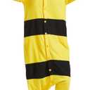 Adult Onesie Pajamas - Unisex Halloween Animal Cosplay Costume Sleepwear - Comfy One-Piece Suit for Men & Women (Medium, Bee)