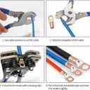 Battery Cable Lug Crimping Tool, Wire Crimper Tool with Cable Cutter for AWG 10-1/0 Electrical Lug Crimper, Heavy Duty Wire Lugs, Battery Terminal, Copper Lugs