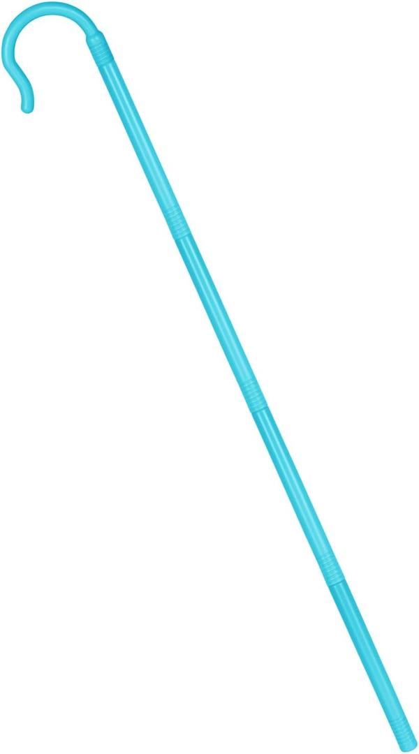 Servllcell Shepherd Staff Prop,Plastic Shepherd Hook Staff Stick Cane Costume Accessory,Halloween Staff Cosplay