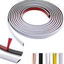 22Ft White Wall Trim Molding Peel and Stick, Premium Self-Adhesive Wall Trim, Flexible Mirror Border Design for Tile Edges, Furniture Accent, and Kitchen Backsplash Decor