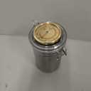 Stainless Steel Humidor Jar with Humidifier, 7 inch Height, Storage Container for Cigars, Coffee, Tea, 1200ML