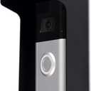 Outdoor Black Doorbell Rain Anti-Glare Cover, Steel Weather-Blocking Camera Cover Glare Sun Shade Protection for Most Video Doorbells(Inward fold)