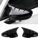 Car Accessories Fit for Honda 11th Gen Civic 2022 2023 2024 2025 Exterior Sport Door Side Rearview Mirror Guard Decoration Cover Trim (Black) ABS 2 PCS with Turn Signal Hole