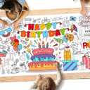 Gatherfun Giant Coloring Poster for Classroom Wall - Versatile 31.5 x 72 Inches Birthday Activity Poster/Table Cover, School Parties, Birthday Party and Special Events Decoration
