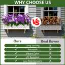 Homsunny Artificial Flowers for Outdoor, 6PCS Fake Silk Flowers UV Resistant, Realistic Faux Plants Flowers for Front Door Porch Planter Patio Yard Garden Spring Decor, Double Purple