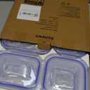 8 Pack Glass Meal Prep Containers with Lids, Glass Food Storage Containers with Snap Locking Lids, Airtight Lunch Containers for Microwave, Oven, Freezer and Dishwasher BPA Free (Blue)