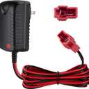 12V Battery Charger for Ride On Toys Fit for ATV Mercedes Benz Truck Car Power Wheels Charger 12V Electric Car Riding Toy Battery Power Adapter Red Square Plug