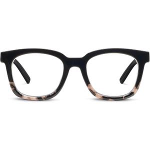 Peepers by PeeperSpecs Women's to The Max Square Blue Light Blocking Reading Glasses (Black Marble)
