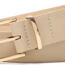 MORELESS 3 Pack Women's Faux Leather Waist Belt for Jeans Dress Black Red Beige Small (Black, S)