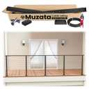 Muzata 6'6"-13' Black Complete Cable Railing Kit 42 Inch Cable Railing System for Decks with Post Handrail Length Adjustable Easy DIY with User Guide Complete Set RCS2 BH4L