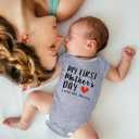 Vieille Baby Boys Girls Bodysuit Short Sleeve Romper Jumpsuit Outfit 0-12 Months (3-6 Months, My First Mother's Day)