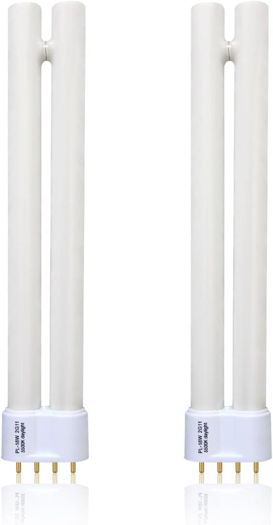PL18-B 18W Replacement Tube Light Bulb for OttLite T18330 PL18-B-FFP OTL18TCB Fluorescent Light Bulb,Tpye B,Bright Natural Daylight,2G11 Base,930lm,9'' Overall Length 2 Pack