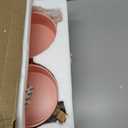 Elevated Ceramic Dog Bowl Set - Raised Dog Bowls with Non-Slip Bamboo Stand - Dog Food and Water Bowl Set - Double Dog Feeding Bowls - Suitable for Small and Medium Dogs - 28.74 OZ - 3.6 CUPS - 850 ML (Pink)