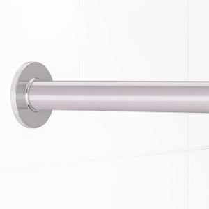Plastic Shower Rod Cover 58 Inch - 2 Covers - Grey