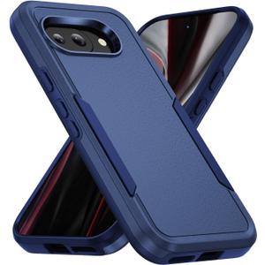 for Pixel 9a Case, with HD Screen Protector [Military Grade Drop Tested] Heavy-Duty Tough Rugged Shockproof Protective Case for Pixel 9a, Blue