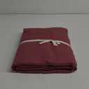 JELLYMONI Burgundy Duvet Cover King Size - 100% Washed Cotton Linen Like Textured Comforter Cover, 3 Pieces Breathable Soft Bedding Set with Zipper Closure (Burgundy, King 104"x90")