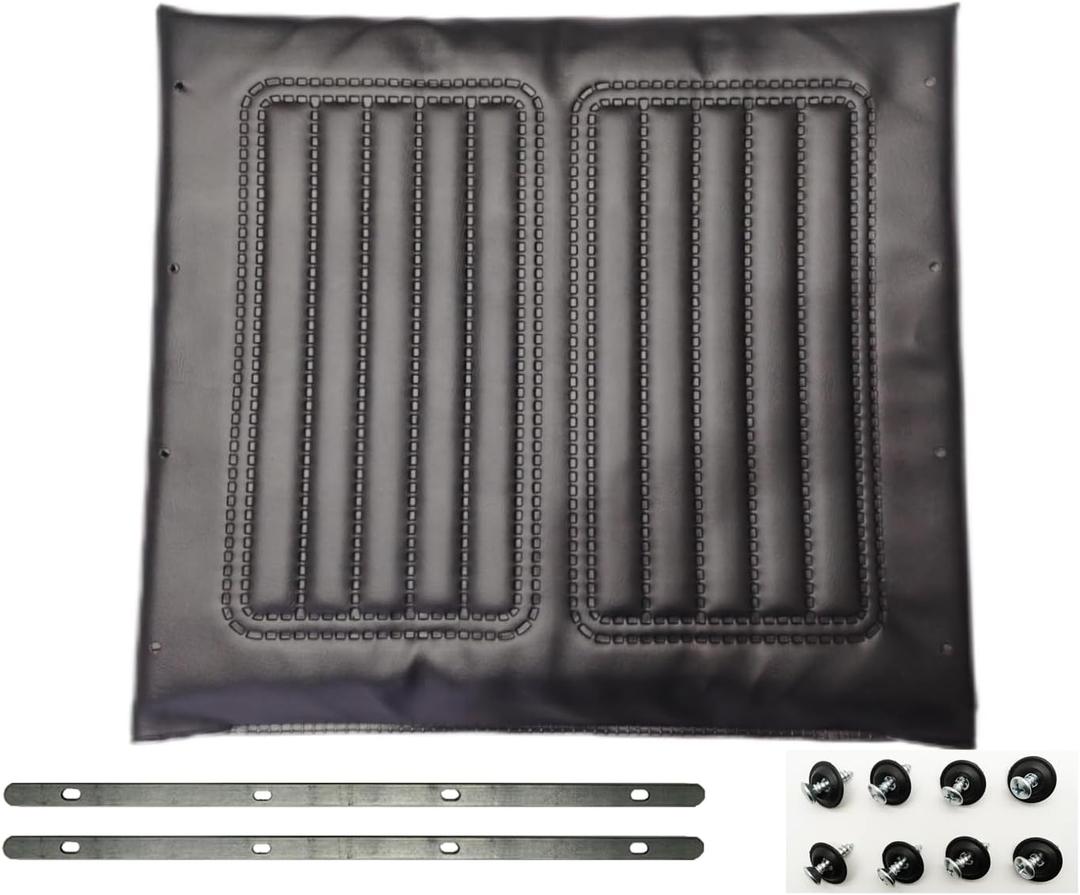 Silver Sport 2 Wheelchair seat Cushion 16 inch,Wheelchair Replacement seat,Vinyl Seat Upholstery 16x16,Embossed,Replacement Parts, with Hardware,STDS3J4616.Suitable for K1/K2 wheelchairs (1Ea,Black)
