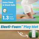 1.3" Thick Educational Baby Floor Play Mat 59x79, Basic Padded Memory Foam Kids Mat, Non-Slip Plush Playmat for Nursery Playroom Classroom (Race Track)