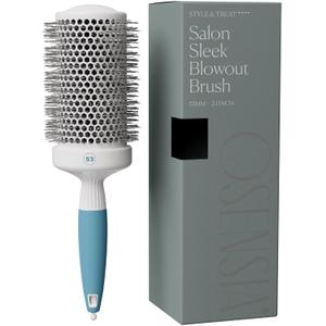 Professional Round Brush for Blow Drying - Large Ceramic Ion Thermal Barrel Brush for Sleek, Precise Heat Styling and Maximum Volume - Lightweight Hair Brush for Smooth, Manageable Hair (2 Inch) (Not Electrical)