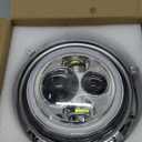 SUNPIE 7 inch Chrome Head light with White Halo Compatible with Street/Tri Glide, Compatible with Electra Glide with Mounting Bracket