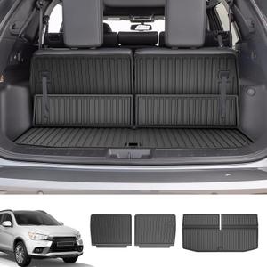 Cargo Mat Compatible with 2025 2024 2023 2022 Mitsubishi Outlander 7-Seat (Not Fit PHEV or Sport Models) Trunk Mat Backrest Mat Cargo Liner Replacement for 2025 Outlander Accessories