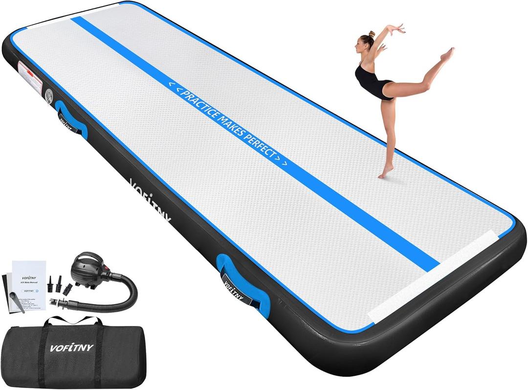 VOFiTNY All Purpose Gymnastics Mat 10' x 3.3' x 4" Sturdy Inflatable Tumble Track for Home/Gym