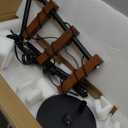 Airposta Industrial Floor Lamp, Farmhouse Tree 68 Inch 3 Lights Wood Standing Lamp, Sturdy Base Tall Vintage Metal Black Pole Light for Living Room Bedroom Office Rustic Home