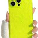 Lovmooful Compatible for iPhone 13 Pro Max Case Clear Cute Flower Floral with Slim Glitter Design for Girls Women Soft TPU Shockproof Protective Girly for iPhone 13 Pro Max Case-Fluorescent Green