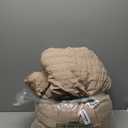 CozyLux Queen Comforter Set Khaki Seersucker 7 Pieces Bed in a Bag Queen Comforter Set with Sheets, Luxury Soft Bedding Set with Down Alternative Comforter, Sheets, Pillowcases & Shams for All Seasons