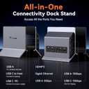 TobenONE Docking Station with Dual Monitor,4K@60Hz 2 HDMI,100W Power Supply, PD 3.0,6 USB,Gigabit Ethernet, Laptop Stand Vertically,for Windows,ChromeOS and More Space-Saving for Office/Home/Study
