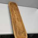 Wooden Dough Bowls DecorativeRustic Bread Long Bowls Decor Wood Tray, Hand Carved for Table Centerpiece Decor, Home Decor(30 * 6 * 2 inch Brown)