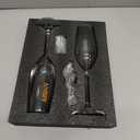 Champagne Flutes - Set of 2 Hand Blown Crystal Clear Glass - 8.2 Oz Champagne Glasses with Champagne Stopper and Gift Box - for Prosecco, Mimosa, Sparkling Wine