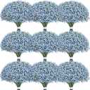 Yastouay Babys Breath Artificial Flowers, 30 Pcs Blue Baby Breath Flowers Artificial Bulk, Real Touch Fake Babys Breath Gypsophila for Wedding Party Bouquet Floral Arrangement Home Decor