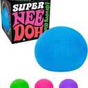 Schylling Brand Original Super Nee Doh Stress Ball Fidget Toy - Huge 4.5" in Diameter - Jumbo Squishy Squeezy Fun - Blue - Ages 3+