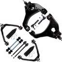 SCITOO 12pcs Front Suspension Kit Lower Upper Control Arm And Ball Joint Outer Inner Tie Rod End w/Boot Sway Bar Link Replacement for 1999-2006 for Chevy Silverado 1500 1999-2006 for GMC Sierra 1500