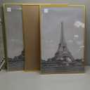 upsimples 20x30 Picture Frame Gold 3 Pack, Scratch-Proof Poster Frames 20 x 30 for Photo Gallery - Slide-In Strips, Horizontal or Vertical Wall Mounting